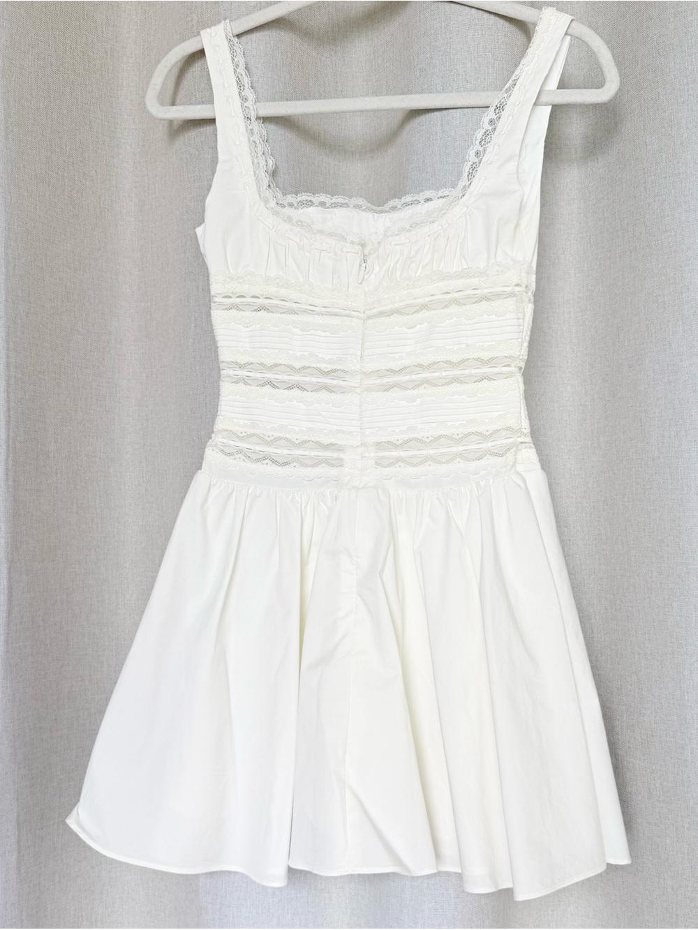 House of CB Cream Mini Dress with Lace Bodice - Picture 4 of 13